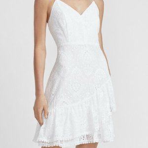 Express Eyelet Lace Ruffle Hem Cami Dress XL